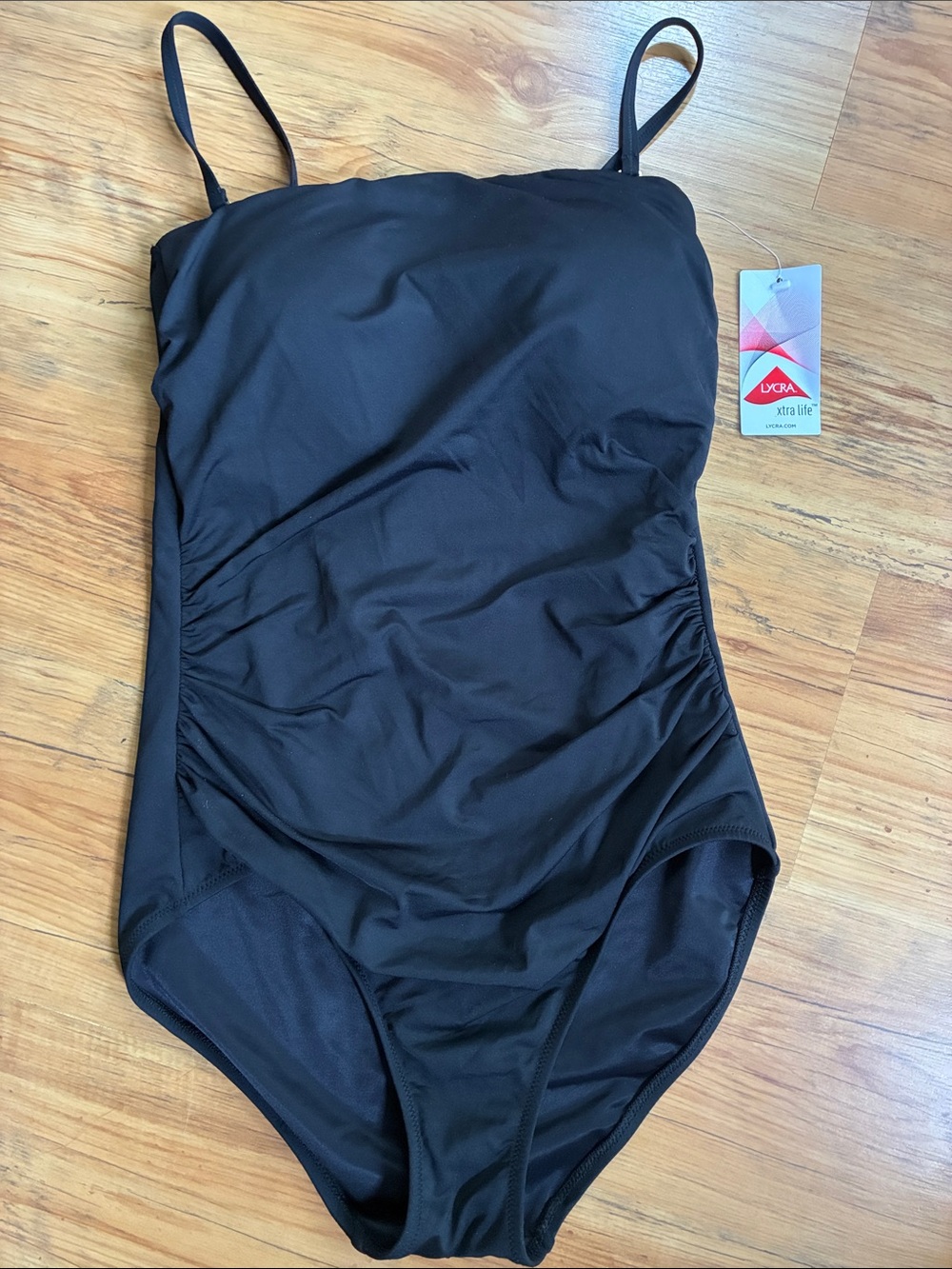 Lands' End Black One-Piece Swimsuit NWT